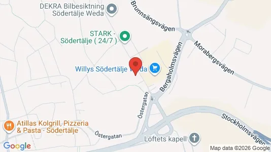 Kontorslokaler att hyra i Södertälje - kort over placeringen