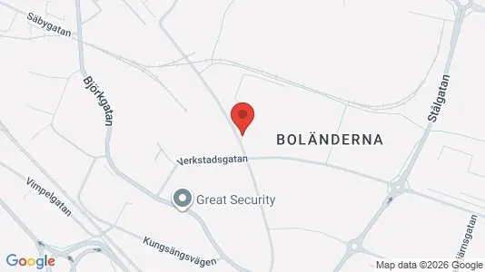 Industrilokaler att hyra i Uppsala - kort over placeringen
