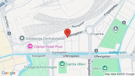 Coworking spaces att hyra i Göteborg Centrum - kort over placeringen