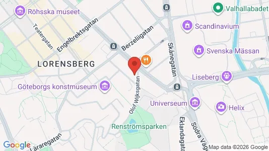 Kontorslokaler att hyra i Johanneberg - kort over placeringen