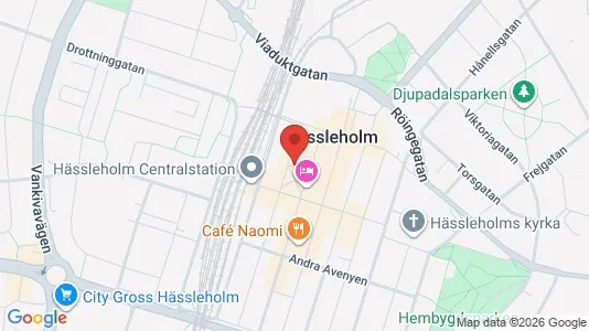 Affärslokaler att hyra i Hässleholm - kort over placeringen