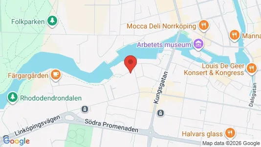 Kontorslokaler att hyra i Norrköping - kort over placeringen