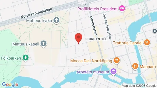 Affärslokaler att hyra i Norrköping - kort over placeringen