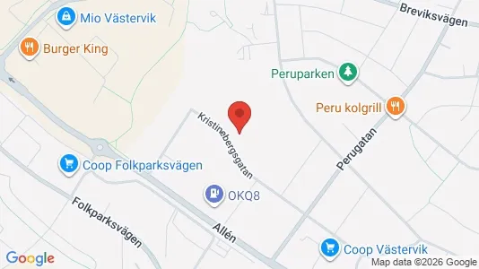 Lagerlokaler att hyra i Västervik - kort over placeringen
