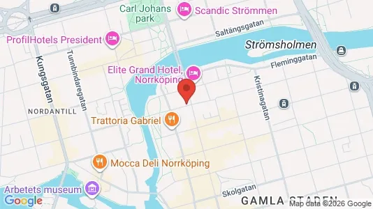 Kontorslokaler att hyra i Norrköping - kort over placeringen