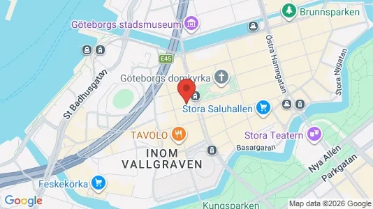 Kontorslokaler att hyra i Göteborg Centrum - kort over placeringen