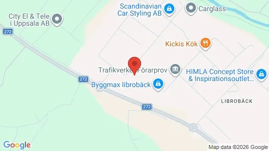 Industrilokaler att hyra i Uppsala - kort over placeringen