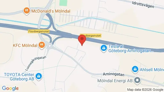 Kontorslokaler att hyra i Mölndal - kort over placeringen