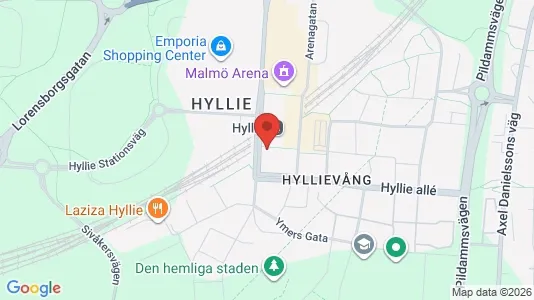 Coworking spaces att hyra i Hyllie - kort over placeringen