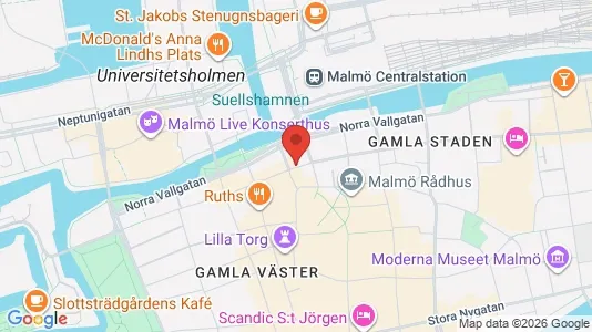 Coworking spaces att hyra i Malmö Centrum - kort over placeringen