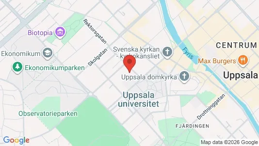 Kontorslokaler att hyra i Uppsala - kort over placeringen