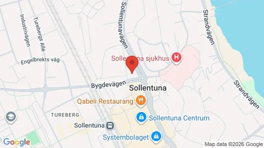 Kontorslokaler att hyra i Sollentuna - kort over placeringen