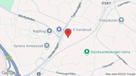 Kontorslokaler att hyra i Danderyd - kort over placeringen