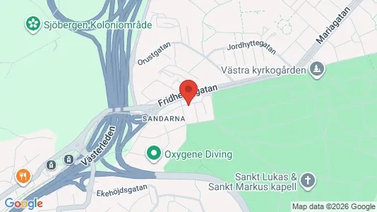 Kontorslokaler att hyra i Majorna-Linné - kort over placeringen