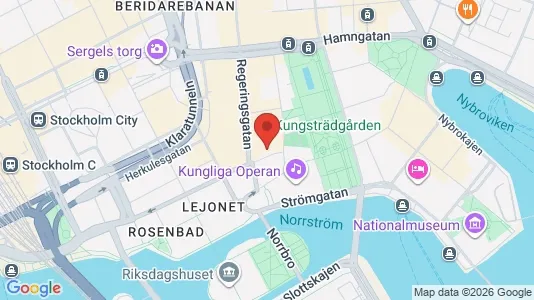 Kontorslokaler att hyra i Stockholm Innerstad - kort over placeringen