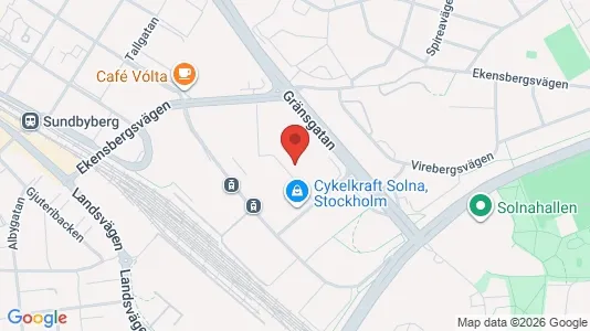 Kontorslokaler att hyra i Solna - kort over placeringen