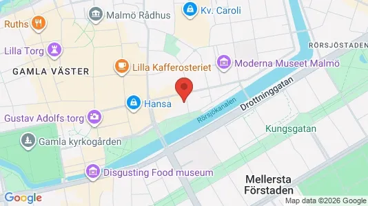 Kontorslokaler att hyra i Malmö Centrum - kort over placeringen