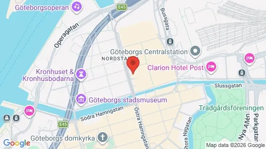 Kontorslokaler att hyra i Göteborg Centrum - kort over placeringen