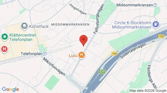 Affärslokaler att hyra i Söderort - kort over placeringen