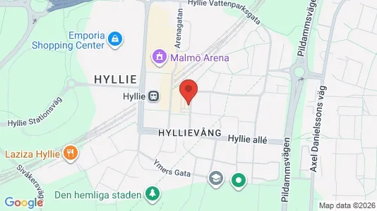 Kontorslokaler att hyra i Hyllie - kort over placeringen