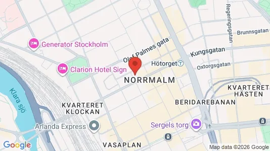 Kontorslokaler att hyra i Stockholm Innerstad - kort over placeringen