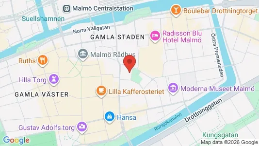 Kontorslokaler att hyra i Malmö Centrum - kort over placeringen