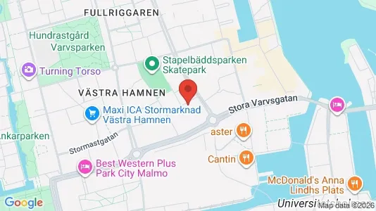 Kontorslokaler att hyra i Malmö Centrum - kort over placeringen