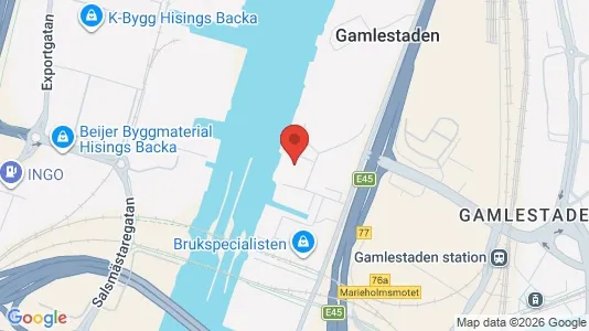 Coworking spaces att hyra i Göteborg Östra - kort over placeringen