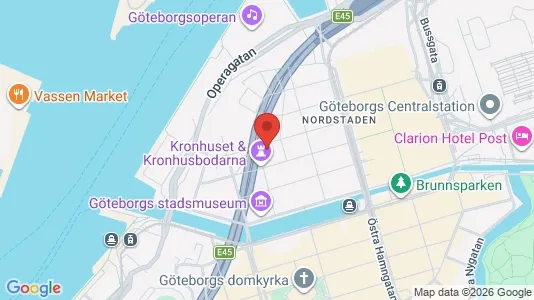 Coworking spaces att hyra i Göteborg Centrum - kort over placeringen