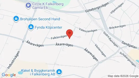 Kontorslokaler att hyra i Falkenberg - kort over placeringen