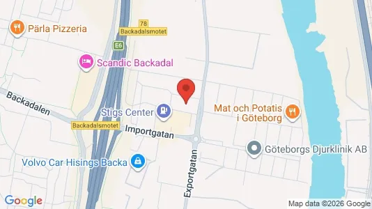 Coworking spaces att hyra i Göteborg Östra - kort over placeringen