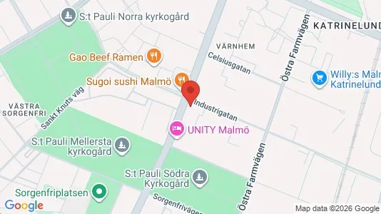 Coworking spaces att hyra i Malmö Centrum - kort over placeringen