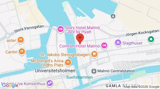 Kontorslokaler att hyra i Malmö Centrum - kort over placeringen