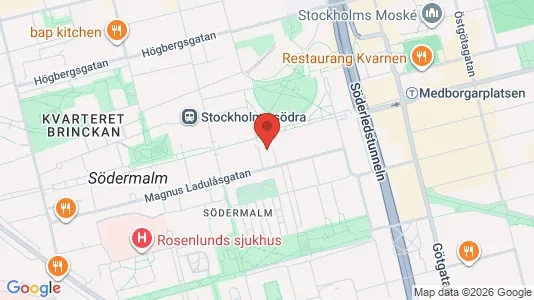 Affärslokaler att hyra i Södermalm - kort over placeringen