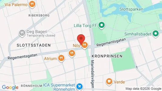 Kontorslokaler att hyra i Malmö Centrum - kort over placeringen
