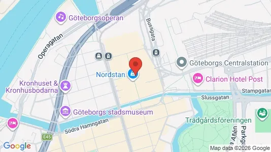 Kontorslokaler att hyra i Göteborg Centrum - kort over placeringen