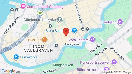 Kontorslokaler att hyra i Göteborg Centrum - kort over placeringen