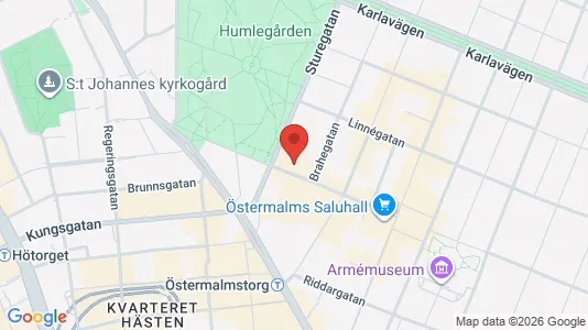 Kontorslokaler att hyra i Östermalm - kort over placeringen