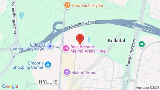 Kontorslokaler att hyra i Hyllie - kort over placeringen