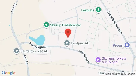 Lagerlokaler att hyra i Skurup - kort over placeringen