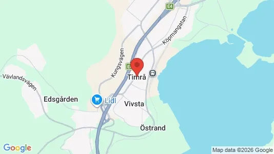 Butikslokaler att hyra i Timrå - kort over placeringen