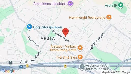 Affärslokaler att hyra i Hammarbyhamnen - kort over placeringen