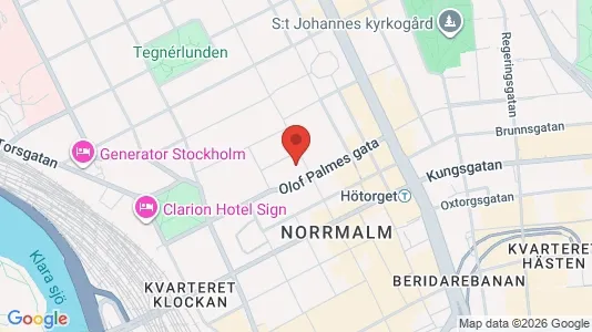 Kontorslokaler att hyra i Stockholm Innerstad - kort over placeringen