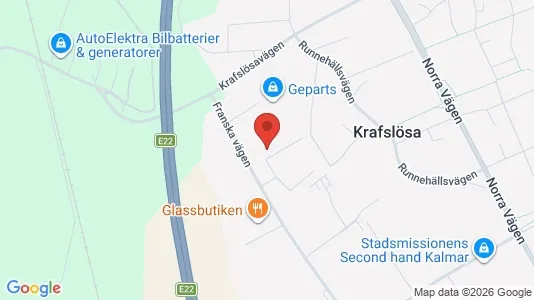 Industrilokaler att hyra i Kalmar - kort over placeringen