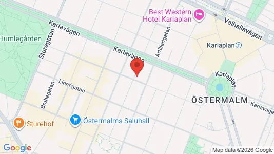 Kontorslokaler att hyra i Östermalm - kort over placeringen