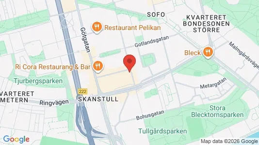 Kontorslokaler att hyra i Södermalm - kort over placeringen
