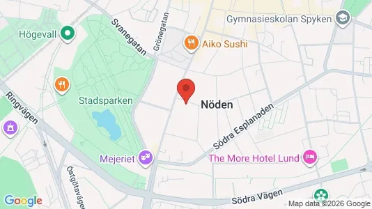 Kontorslokaler att hyra i Lund - kort over placeringen