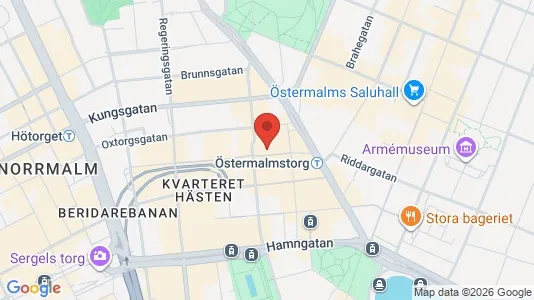 Kontorslokaler att hyra i Stockholm Innerstad - kort over placeringen