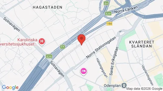 Kontorslokaler att hyra i Vasastan - kort over placeringen