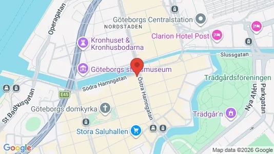 Kontorslokaler att hyra i Göteborg Centrum - kort over placeringen